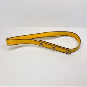 Edgy Yellow Genuine Leather Waist Belt